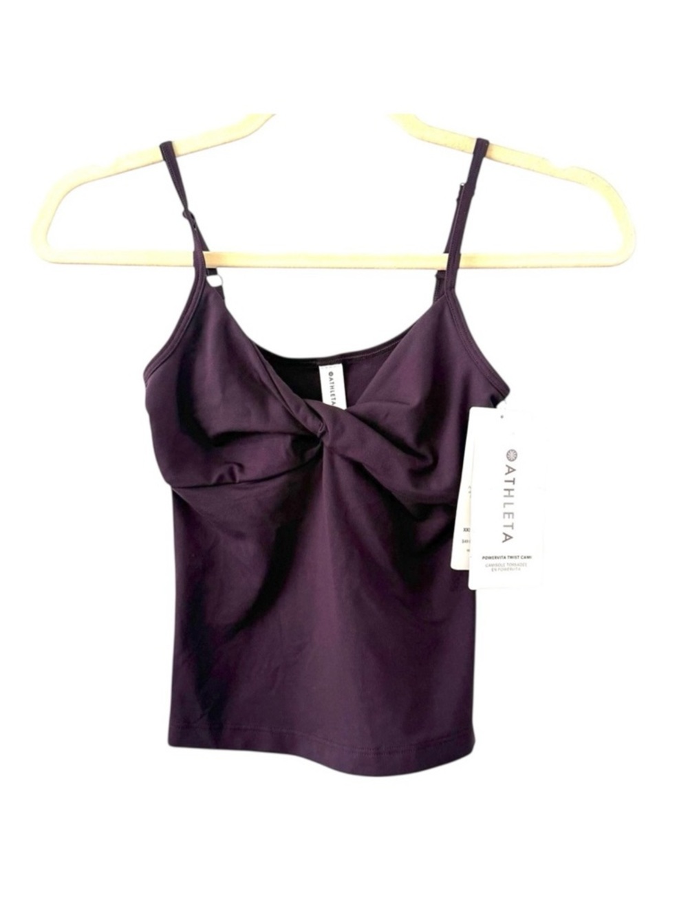 Athleta Trio Twist-Front Camisoles — Dusty Rose, Plum & Black - Picture 5 of 10